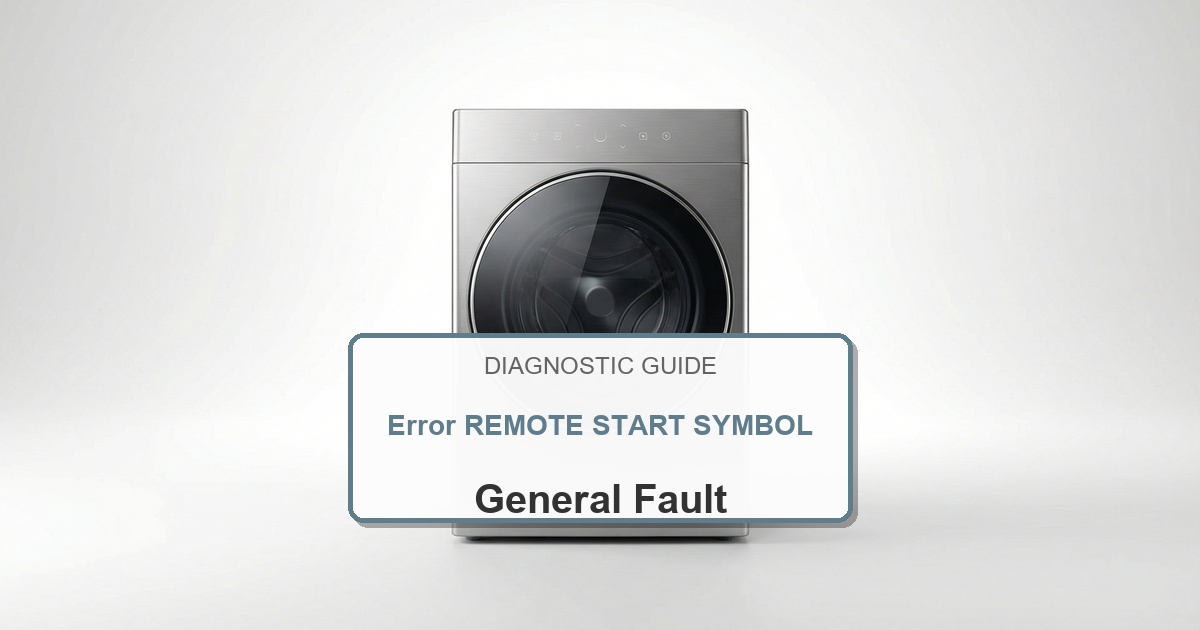 How to Fix Bosch Washer Error REMOTE START SYMBOL