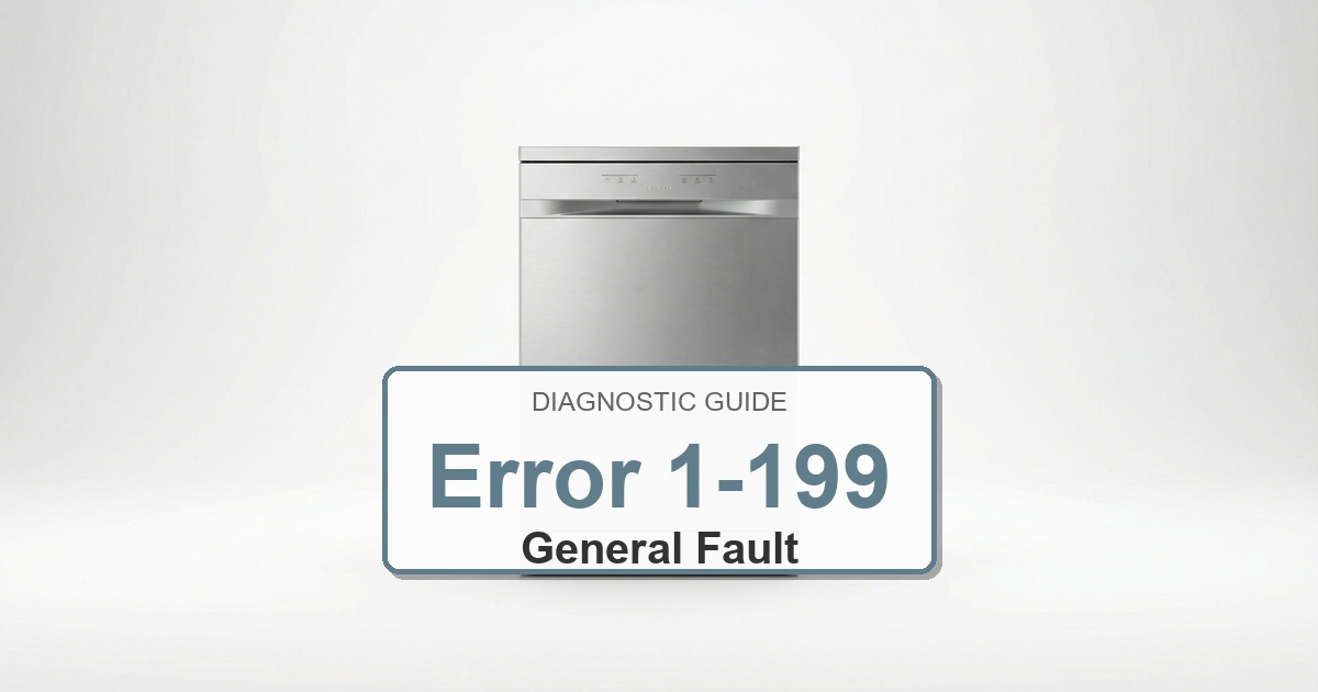Electrolux Dishwasher Error 1-199 overlay image
