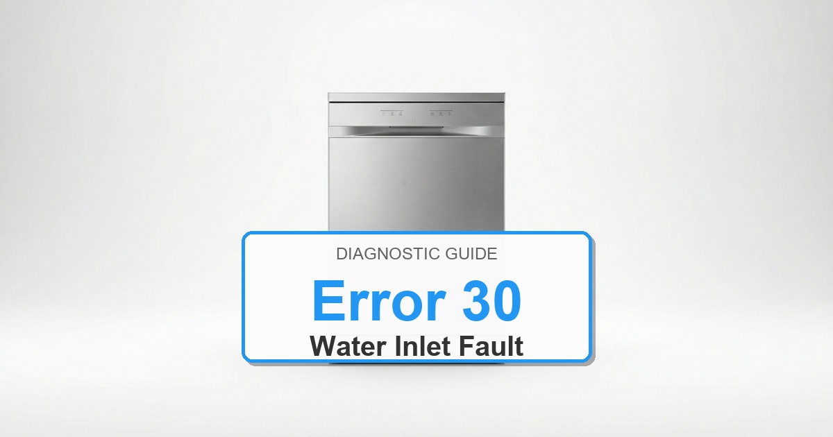 How to Fix Electrolux Dishwasher Error 30