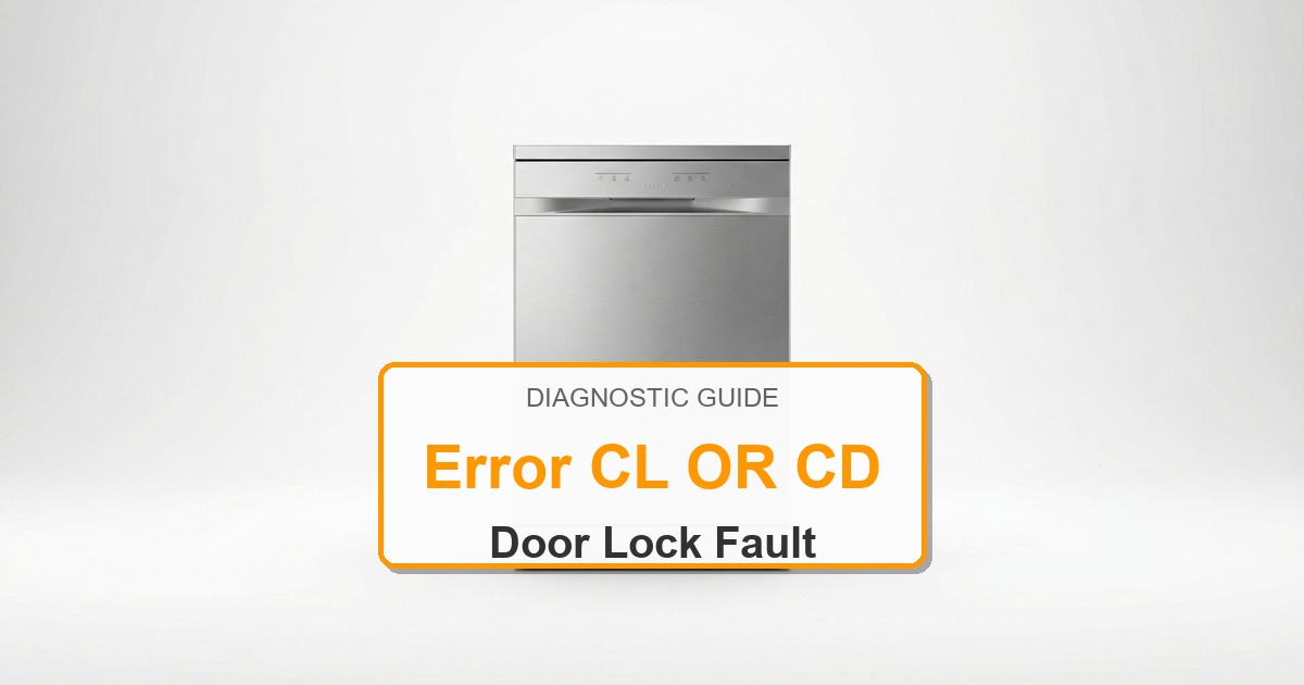 Electrolux Dishwasher Error CL OR CD overlay image