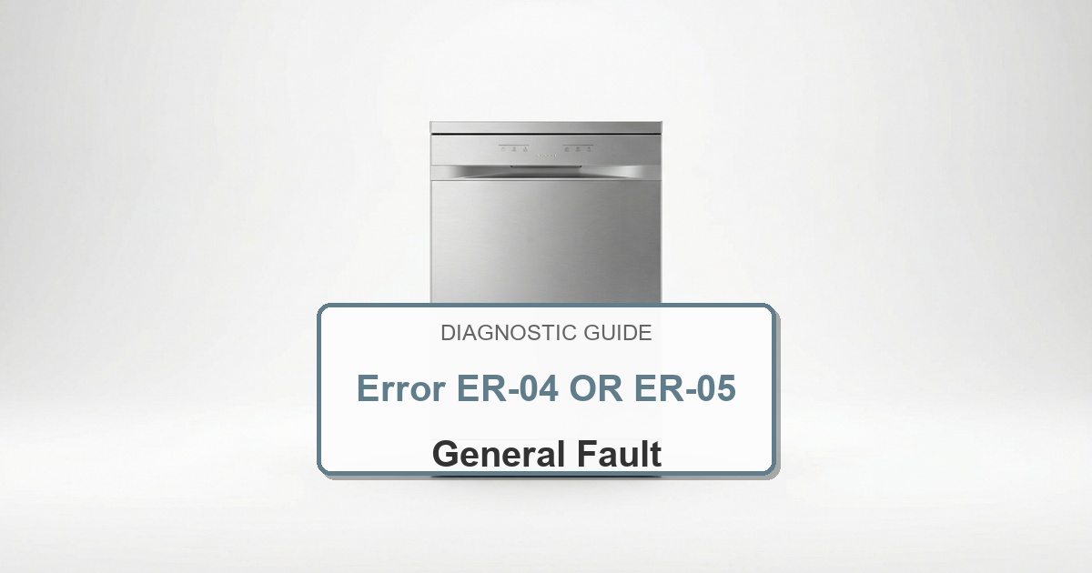 How to Fix Electrolux Dishwasher Error ER-04 OR ER-05