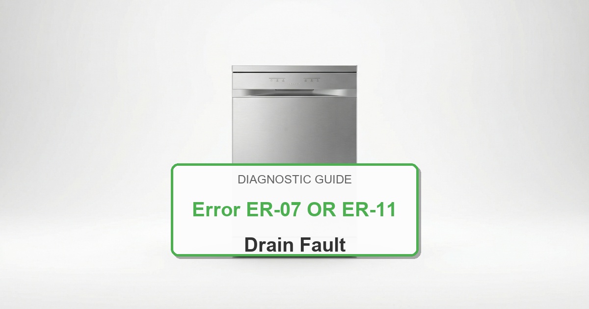 How to Fix Electrolux Dishwasher Error ER-07 OR ER-11