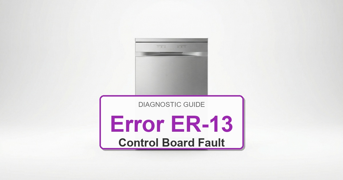 Electrolux Dishwasher Error ER-13 overlay image