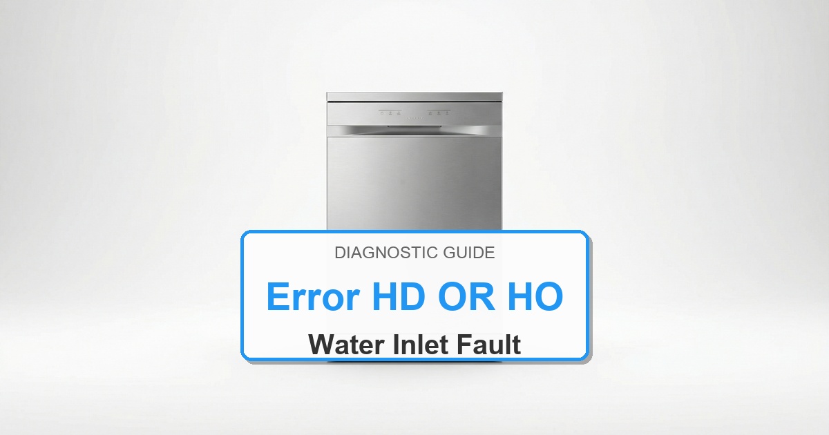 Electrolux Dishwasher Error HD OR HO overlay image
