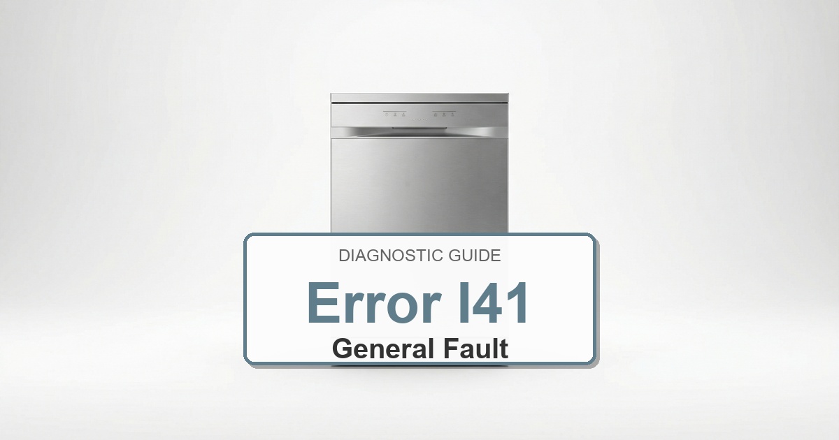 Electrolux Dishwasher Error I41 overlay image