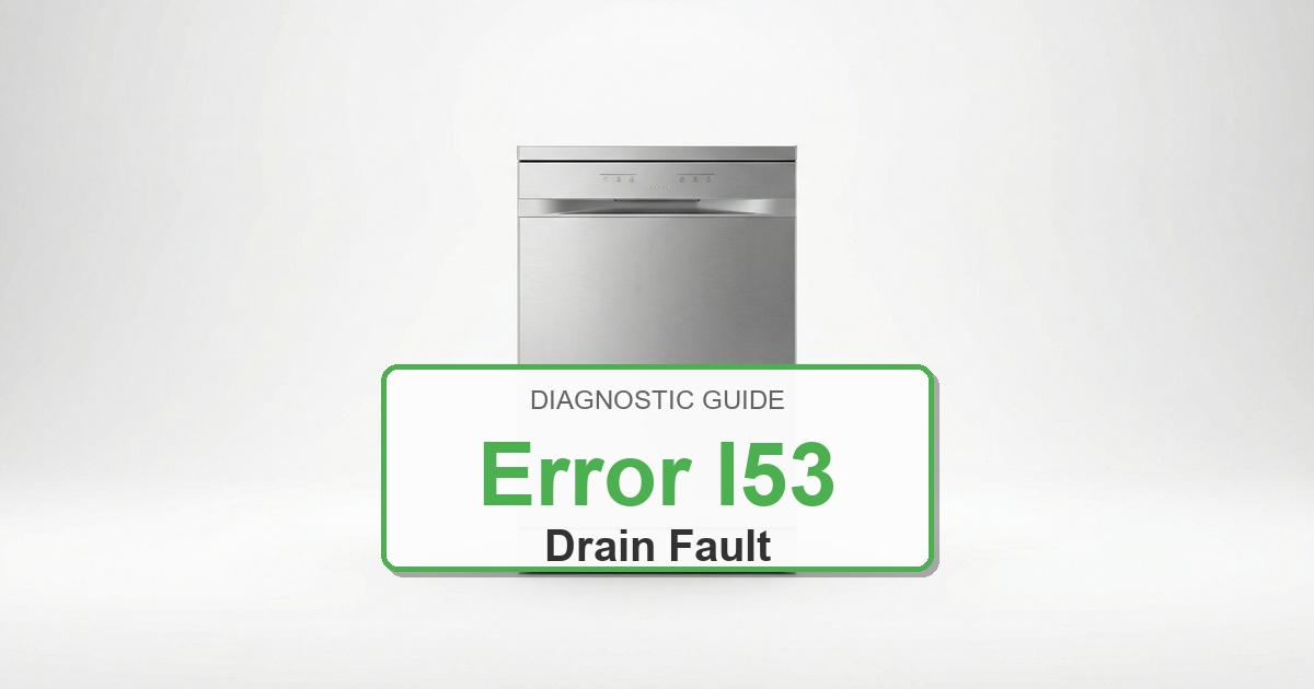 How to Fix Electrolux Dishwasher Error I53