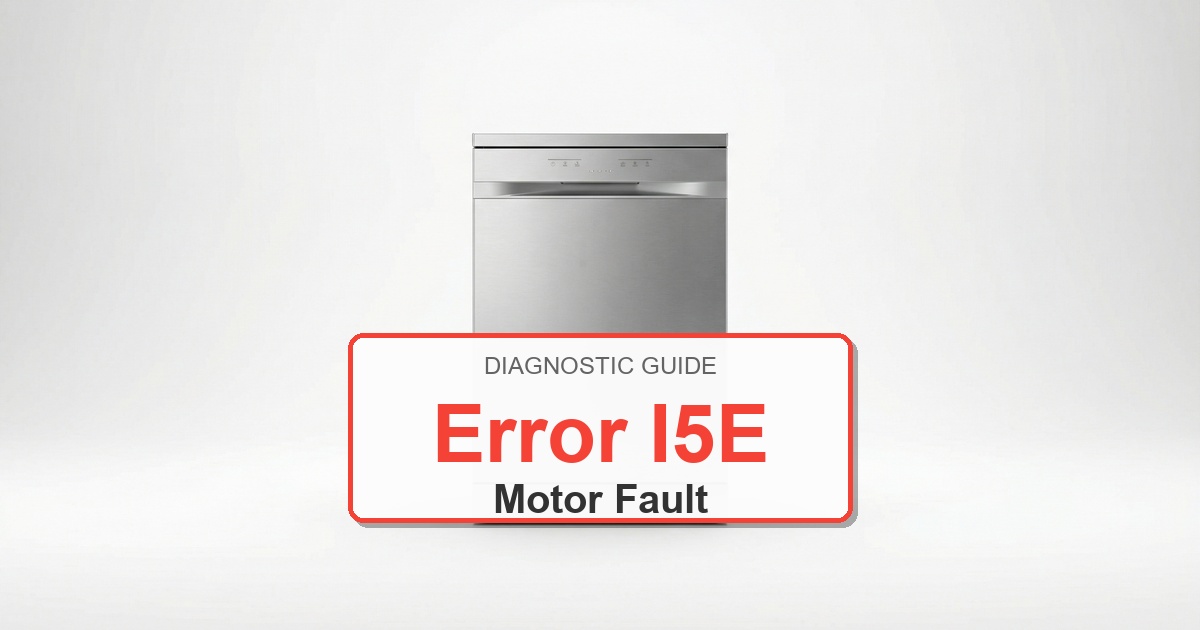 How to Fix Electrolux Dishwasher Error I5E