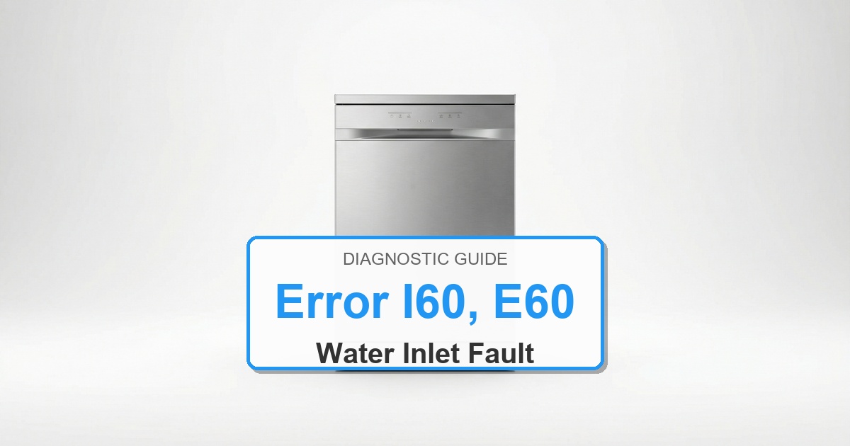 Electrolux Dishwasher Error I60, E60 overlay image