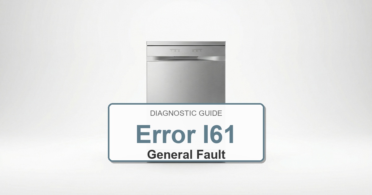 How to Fix Electrolux Dishwasher Error I61