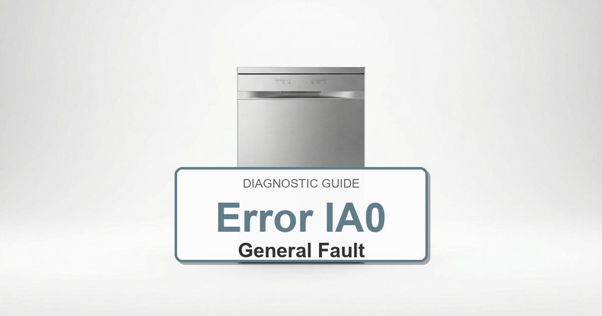 How to Fix Electrolux Dishwasher Error IA0