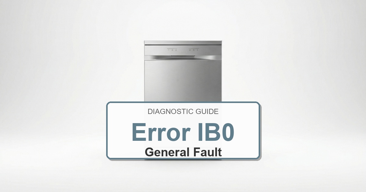 How to Fix Electrolux Dishwasher Error IB0