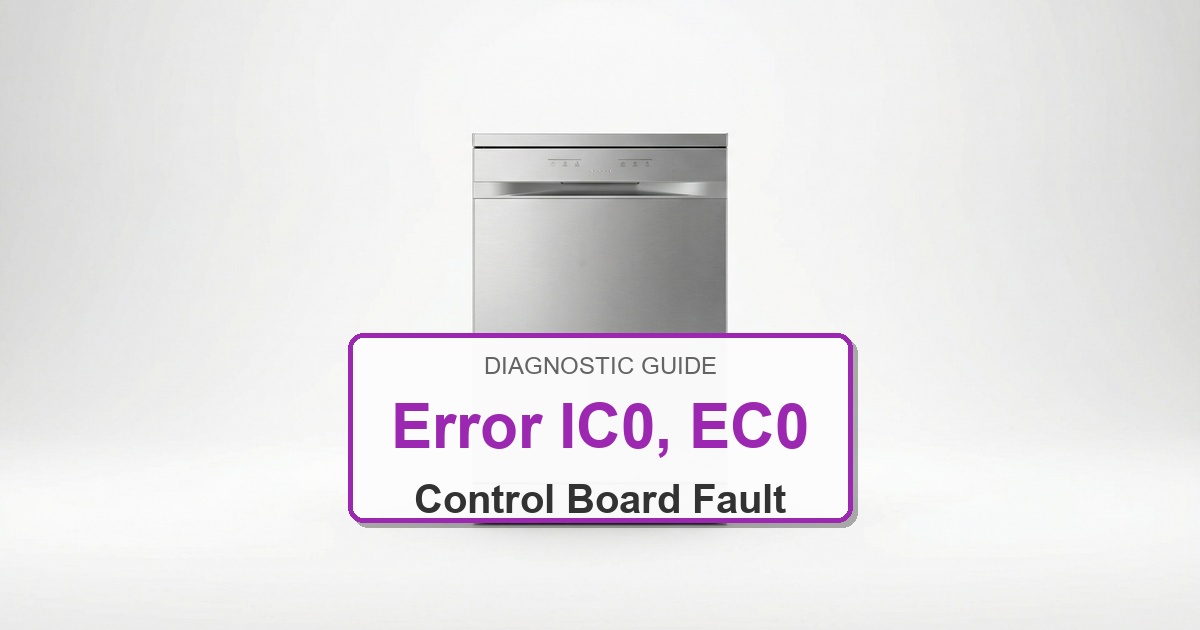 Electrolux Dishwasher Error IC0, EC0 overlay image