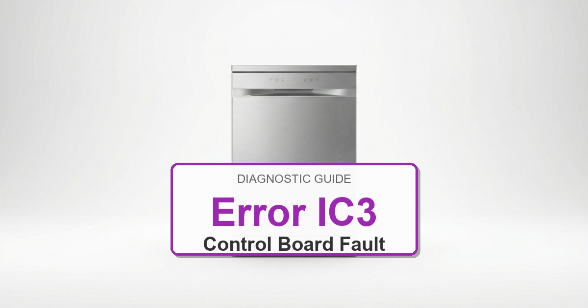 How to Fix Electrolux Dishwasher Error IC3