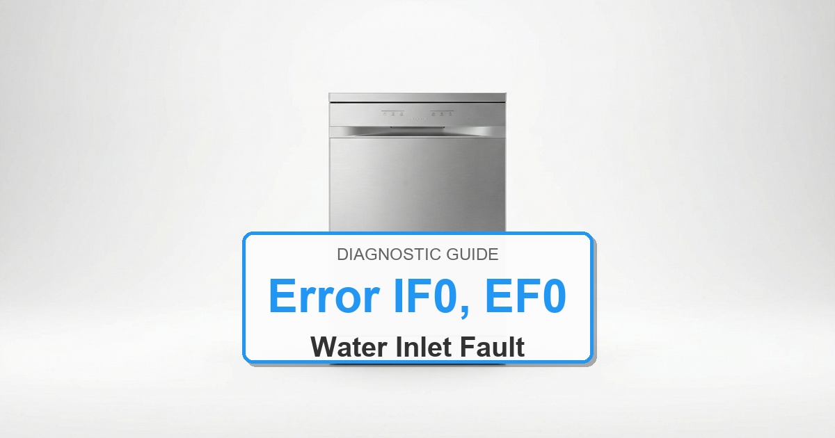 Electrolux Dishwasher Error IF0, EF0 overlay image
