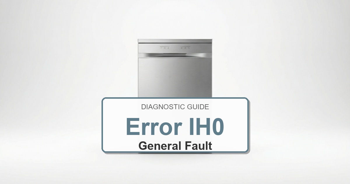 How to Fix Electrolux Dishwasher Error IH0