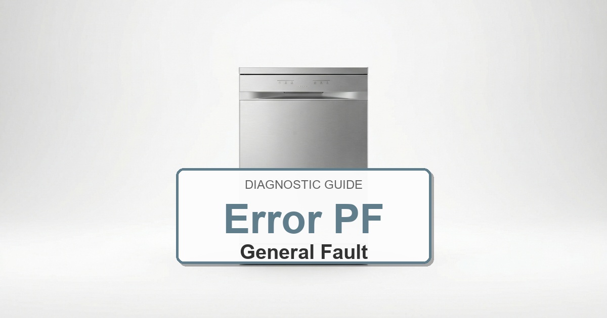 Electrolux Dishwasher Error PF overlay image