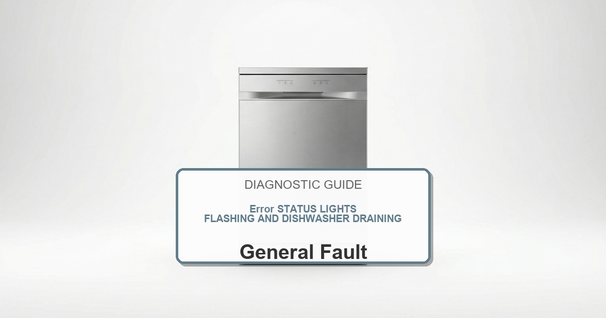 Electrolux Dishwasher Error STATUS LIGHTS FLASHING AND DISHWASHER DRAINING overlay image