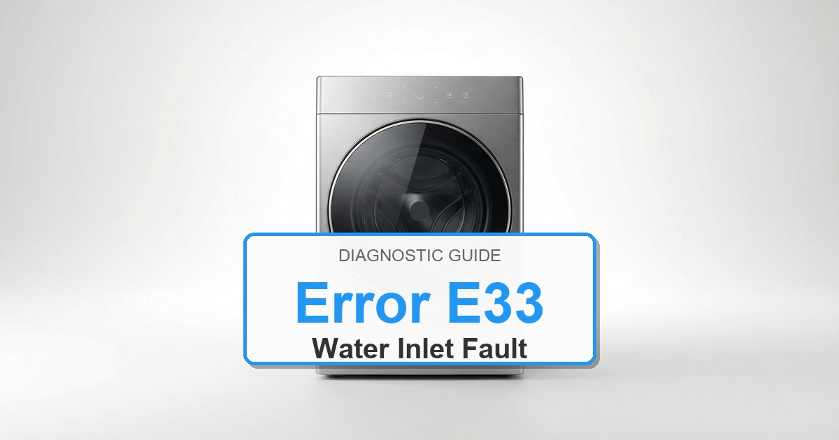 Electrolux Washer Error E33 overlay image