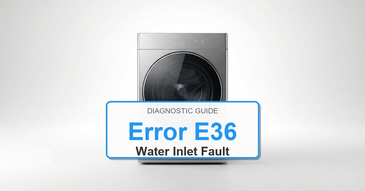 Electrolux Washer Error E36 overlay image