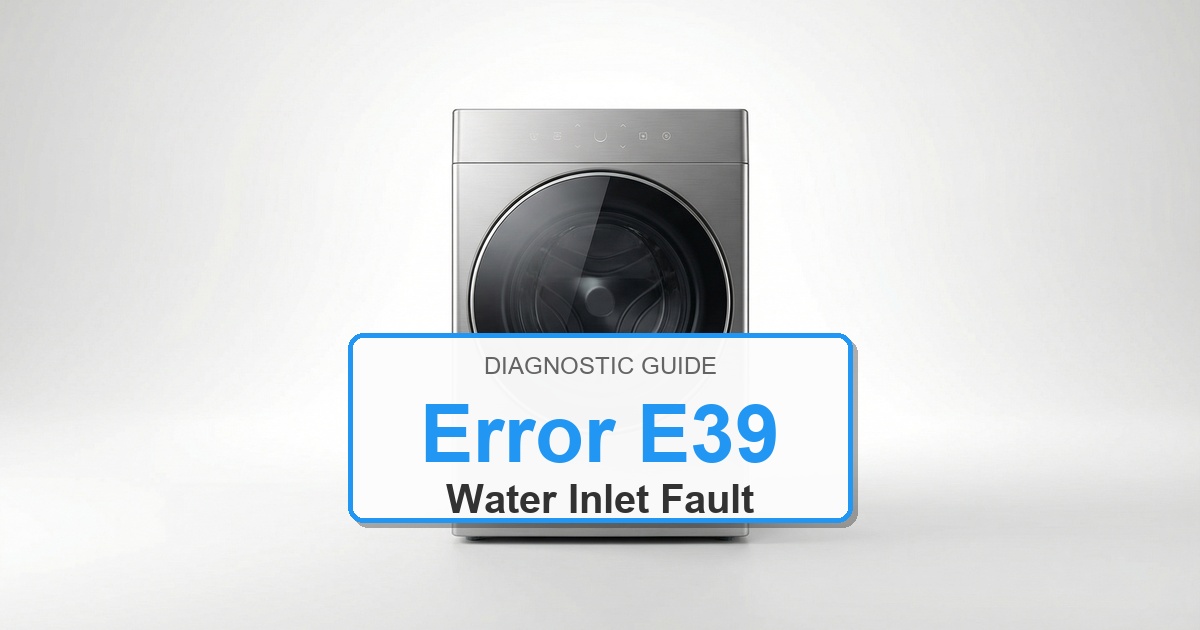 Electrolux Washer Error E39 overlay image