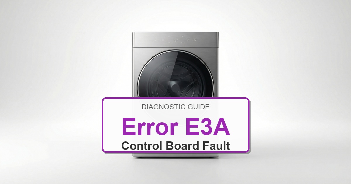 How to Fix Electrolux Washer Error E3A