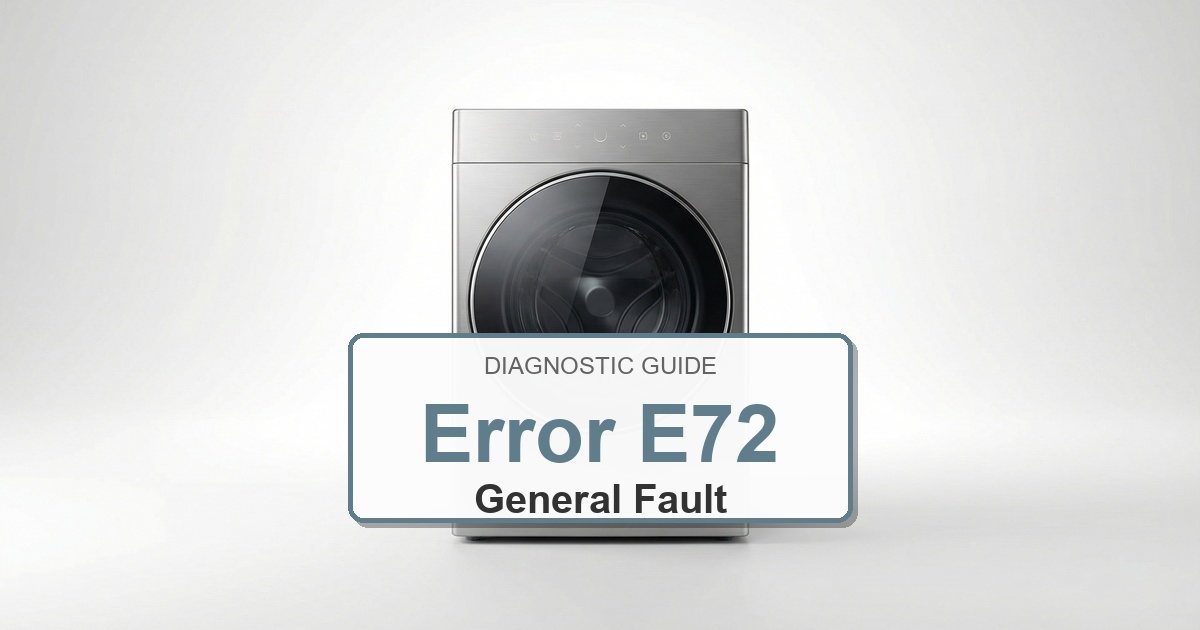 Electrolux Washer Error E72 overlay image