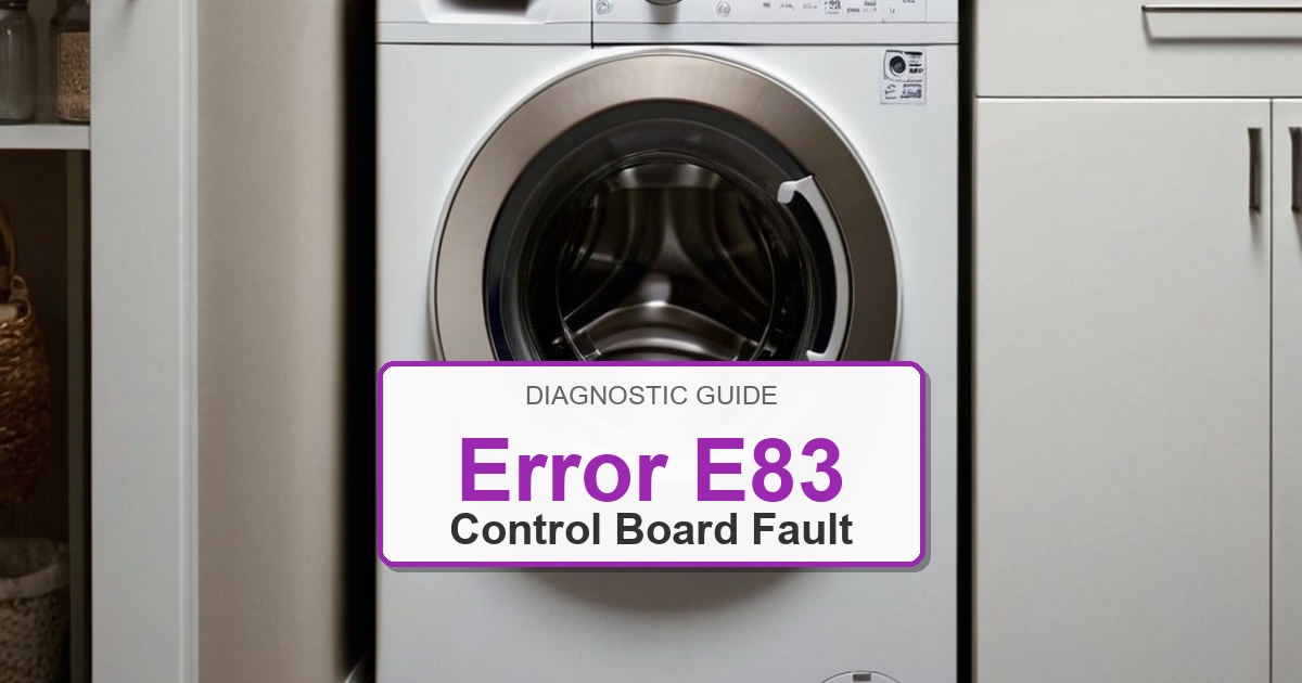 Frigidaire Washer Error E83 overlay image