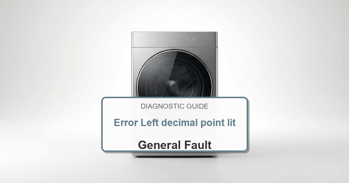 How to Fix Speed Queen Washer Error Left decimal point lit