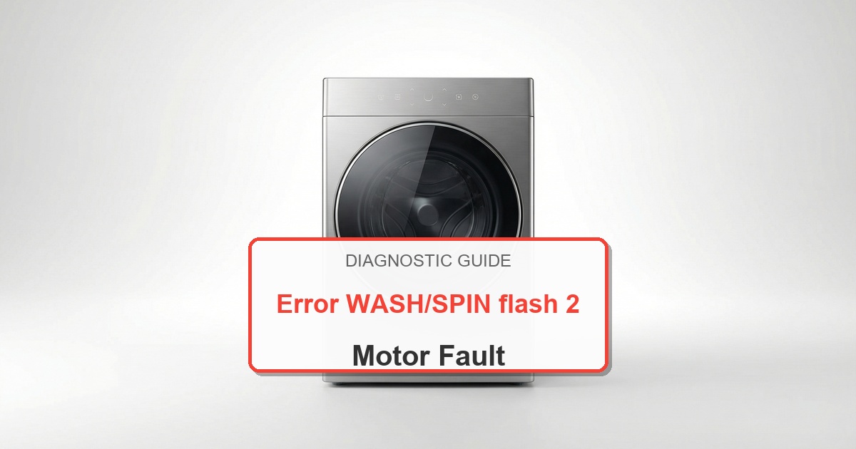How to Fix Speed Queen Washer Error WASH/SPIN flash 2