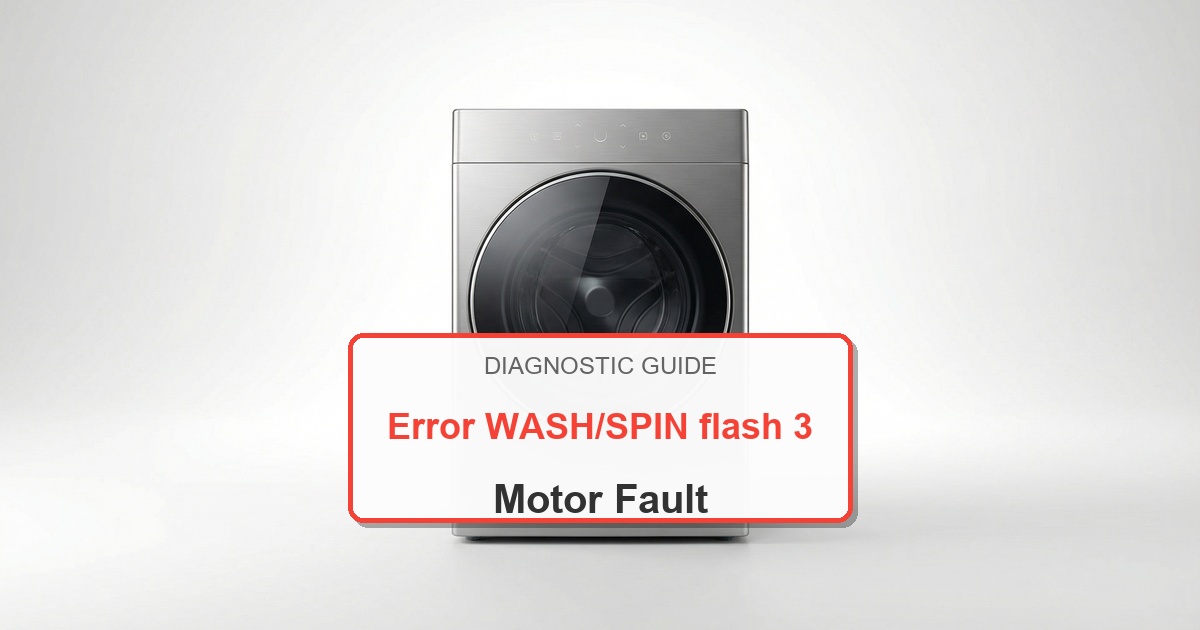 How to Fix Speed Queen Washer Error WASH/SPIN flash 3